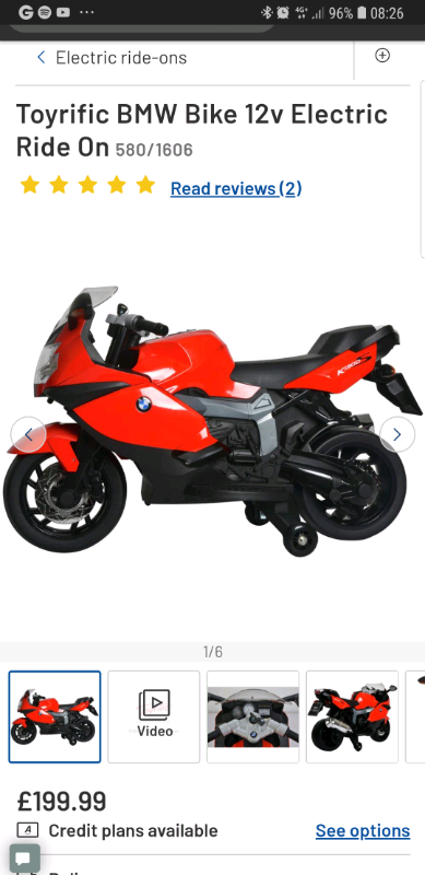 toyrific bmw bike 12v electric ride on